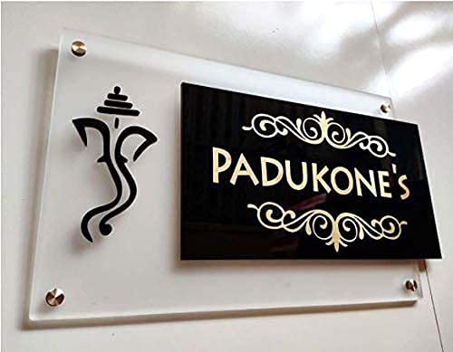 Ap Advertising Door Name Plate For Home Office Outdoor Entrance Customized Personalized Wall Hanging Exclusive Address Door Name Plate For Apartment Bungalow All Design 11 Myhospy Com