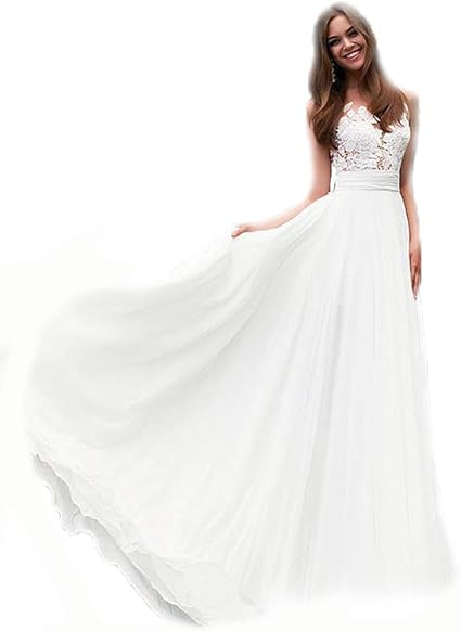 Lace Chiffon Boho Wedding Dresses 2020 