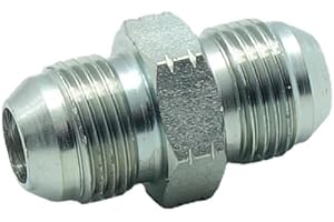 CDQBWKJGFJ 1 Piece 3/4" Male JIC 37° (1-1/16"-12) x 3/4" Male JIC (1-1/16"-12) 37° Flare Straight Union Adapter Hydraulic Fitting