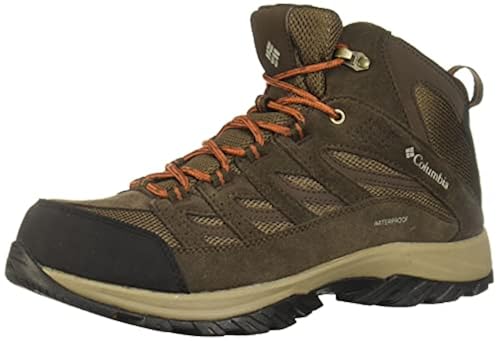 Columbia Men's Crestwood Mid Waterproof Hiking Boot Shoe, Dark