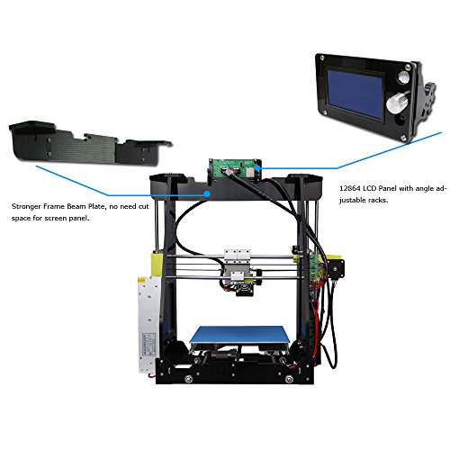 KKmoon High Precision Desktop 3D Printer Kit Reprap i3 DIY Self Assembly 12864 LCD Screen Acrylic Frame Printing