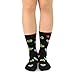 TeeHee Women's Cotton Crew Socks for Valentine's Day - Heart and Love Design, 6 Pairs, 9-11 Sock Size