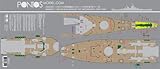 PONWD20002 1:200 Pontos Model Wood Deck - USS Missouri BB-63 1945 Teak Tone (for the Trumpeter kit) MODEL KIT ACCESSORY