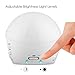 Excelvan Wake-Up Light Round with Sunrise Simulation Alarm Clock Natural Sound and FM Radio, White