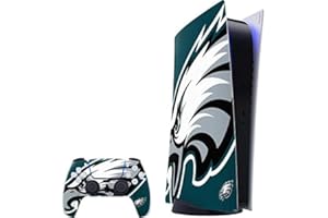 Skinit Decal Gaming Skin Compatible with PS5 Digital Edition Bundle - Officially Licensed NFL Philadelphia Eagles Large Logo Design