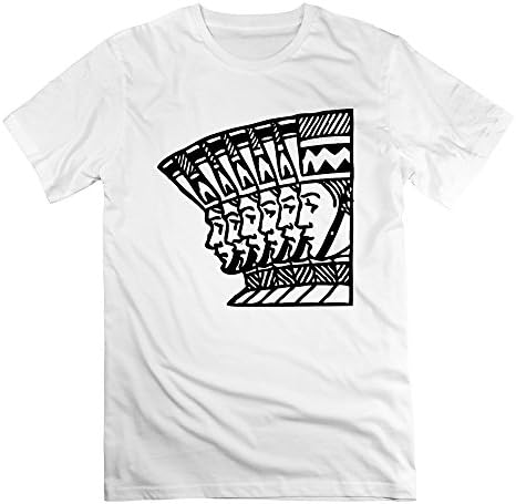 GGifKCU Line Of Soldiers Heads T-Shirts For Men XL White