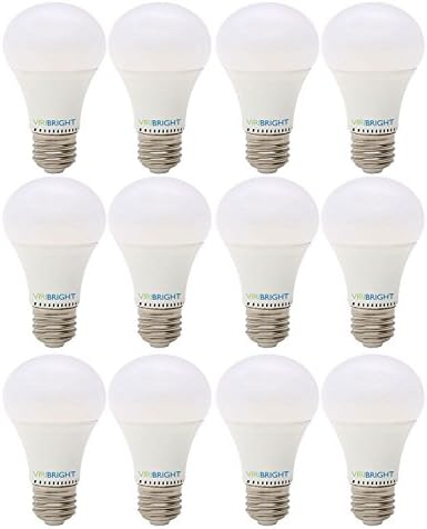 Viribright 750340 60 Watt equivalent (8W), A19 LED Light Bulb, Daylight 6500K, E26 Medium Base, Dimmable, General Purpose Light Bulb, Pack of 24
