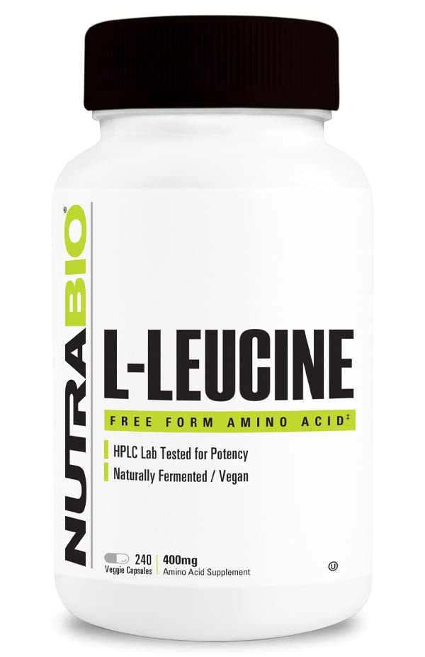 NutraBio 100 Pure LLeucine Muscle Recovery and Support Naturally