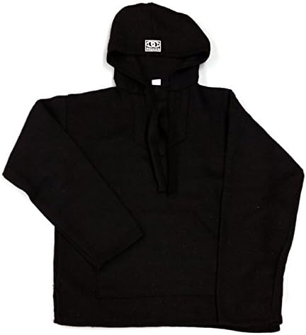 Premier Outdoor Baja Hoodie Pullover with Soft Brushed Interior (Large 42-44, Black)