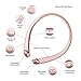 Wireless Neckband Headphones, Retractable Earbuds, Wireless Headphones Stereo Earphones W/Call Vibrate Alert & Voice Prompts, Noise Cancelling Built-in Mic (Rose Gold)