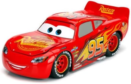 NEW 1:24 JADA TOYS DISPLAY COLLECTION - RED DISNEY PIXAR CARS 3 LIGHTNING MCQUEEN Diecast Model Car By Jada Toys (Without Retail Box)
