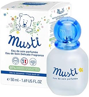 Mustela Musti Eau de Soin-Perfume bebé 50 ml. vaporizador, Negro