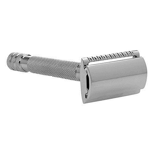 Elkaline Double Edge Razor Heavy Duty Safety Razor Long Handled - 2 Free Single Blade Razor Blades - The Best Quality Shaving Razors For Men and Women - Thumbnail 6