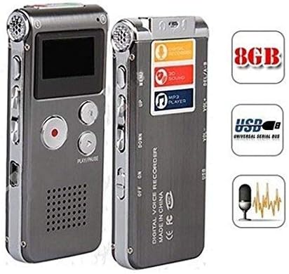Wiiguda@8GB Digital Voice Recorders MP3 Digital USB Recorder Rechargeable with Micphone Multifunctional For Lectures Interviews Student Courses Collecting Evidence