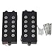 BQLZR Black Ceramic Magnet 5 String M Bass Humbucker Double Coil Pickup for Bass Guitar and Bass Replacement Pack of 2 4.13x1.77x0.7inch(LxWxH)