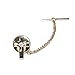 CTM Men's Cross with Rhinestone Accent Tie Tack Pin, Gold