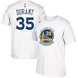 Kevin Durant Men's Golden State Warriors White Name and Number T-Shirt