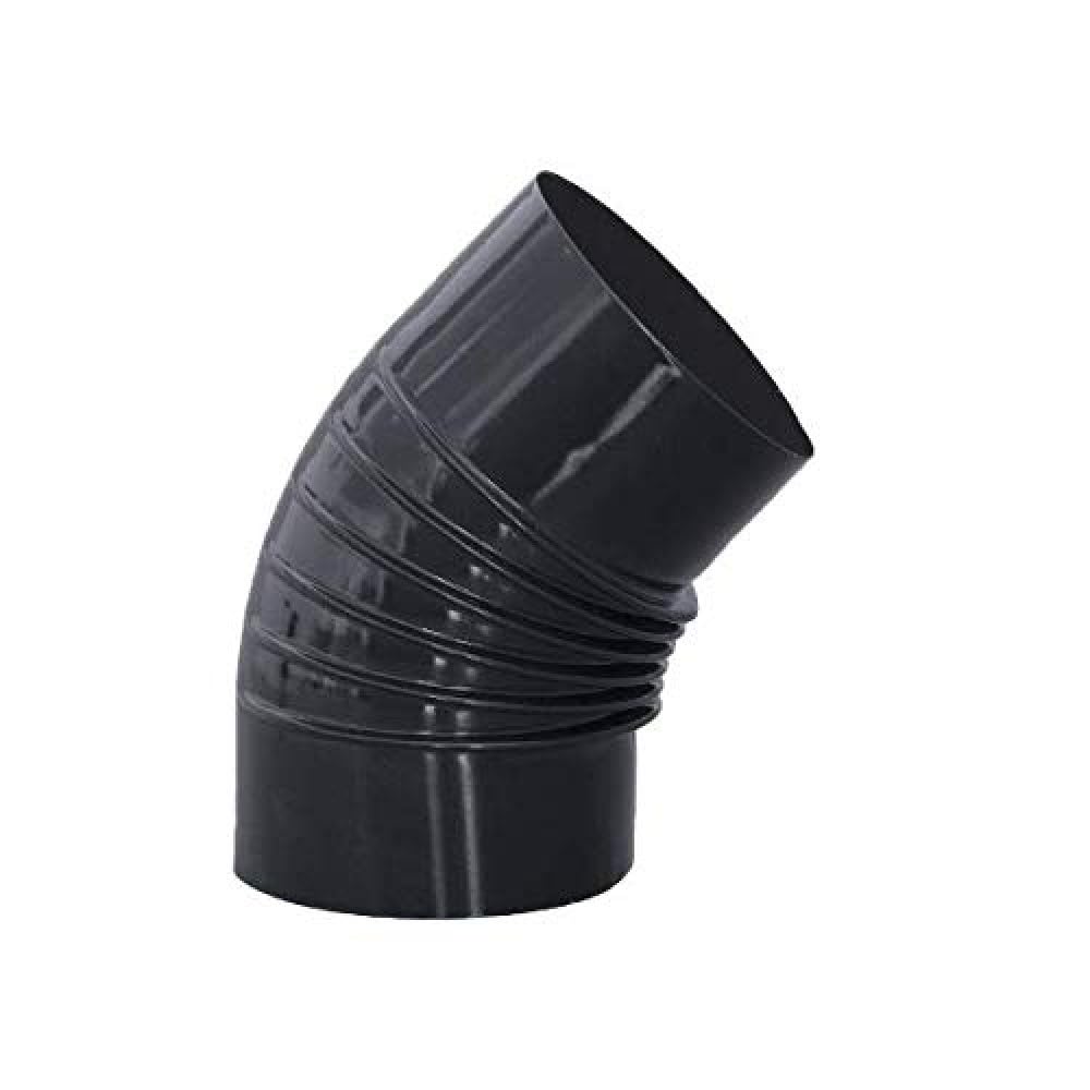 Elbow 45° in Black vitrified Colour 900° C-Ø150 mm - for Stove and Chimney ducts