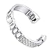 bayite Metal Bands Compatible with Fitbit Alta and Alta HR, Jewelry Bangle Adjustable Bracelet with Rhinestone?(Silver, 5.5