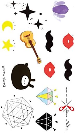 mushtache guita mini micro temporary tattoo Temp Tattoos for Adults