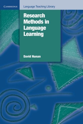 Research Methods in Language Learning (Cambridge Language...