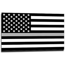 Amazon.com: Thin Silver Line American Flag Sticker - 4 x 6.5 Inches