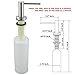 seafulee Sink Soap Dispenser Solid Heavy Modern Stainless Steel Brushed Nickel Deck Mounted Well Built Sturdy Kitchen Sink Countertop Soap Dispenser, Large Capacity 17 OZ Bottle