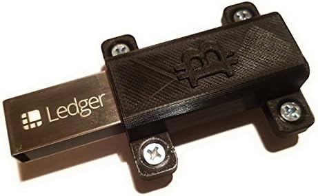Ledger Nano S Hidden Mount - ProtectingCoin - Bitcoin logo (BLACK), cryptocurrency, Litecoin, Ripple, Bitcoin (does not include Ledger)
