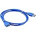 JacobsParts USB 3.0 A-Male to A-Female Extension Cable, 3 Feet / 1 Meter, Blue