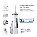 Cordless Water Flosser, NENRENT Rechargeable and Portable Oral Irrigator with 4 Jet Tips, IPX7 Waterproof 4 Modes Water Flossing with Cleanable Water Tank for Home and Travel (Black)