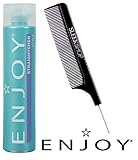 Enjoy STRAIGHTENER, Style - Straighten and Control Frizz, Coarse or Curly Hair (with Sleek Steel Pin Tail Comb) Straightening Gel (10 oz/300 ml (1-PACK))