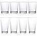 Bistro Premium Quality Clear Plastic Tumblers | set of 8 | four 15-ounce and four 20-ounce