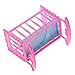 Dovewill Dolls Pink Baby Rocking Nursery Cradle Bed Bedroom FOR Barbie Kelly Dolls Dollhouse Furniture Accessory
