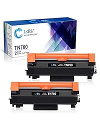 LxTek - Cartucho de tóner compatible con Brother TN760 TN 760 TN730 para Brother HL-L2350DW DCP-L2550DW MFC-L2710DW HL-L2395DW MFC-L2750DW HL-L2370DW HL-L2390DW (2 unidades), color negro