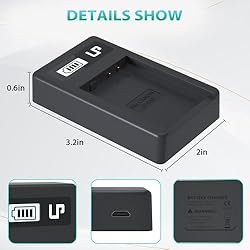 LP LP-E10 Charger, Charger with LCD Display, USB