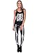 Tipsy Elves Halloween Women’s Skeleton Costume Shirt - Cute and Spooky Adult Womens Skeleton Tops - Front Printed Ribcage