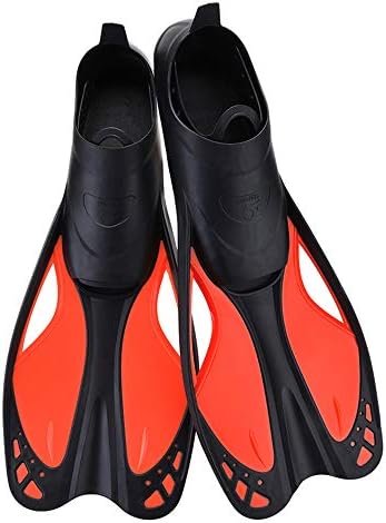 SEAFOND Adult Snorkeling Fins with Self-Adjustable Comfortable Full Foot Pocket, Snorkeling Diving Adult Swimming Flippers, Fins Measure 18" Long, Perfect for Traveling