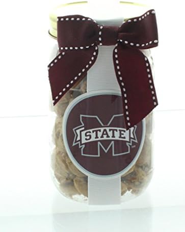 Gourmet Foods Nam's Bits 5oz Chocolate Chip Cookies in Mississippi State University Plastic Pint Jar.