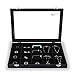 Amzdeal 20 Compartments Jewelry Display Case Ring Storage Case, Acrylic Top, Black