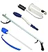 BodyHealt 5 Piece Standard Hip Knee Replacement Kit Set (26” Reacher, 18” Shoe Horn, Sock Aid with Foam Handles, Self-Assist Toilet Aid, and Long Handle Sponge)