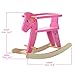 labebe Child Rocking Horse, Wooden Rocking Horse Toy, Pink Rocking Horse for Kid 1-3 Years, Baby Rocking Horse Set/Kid Rocking Horse Chair/Outdoor Rocking Horse/Rocker/Animal Ride/Rocking Toy