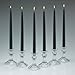 Light In The Dark Elegant Black Unscented Taper Candles 12 Inch Tall 3/4 Inch Thick Set of 12 Burn 10 Hours