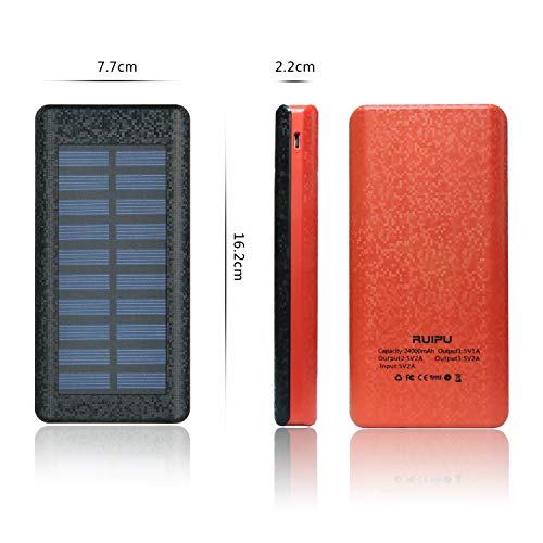 image for Ruipu Solar Charger Portable Charger Power Bank 24000mah Huge Capacity