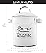 AuldHome Design Grease Container, White Enamelware Bacon Grease Can w/Strainer, Farmhouse Style, Keto-Friendly