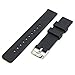 CIVO Quick Release Silicone Watch Bands Soft Rubber Watch Strap Smart Watch Band Stainless Steel Buckle 18mm 20mm 22mm (Black, 22mm)
