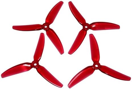 10 pair HQ Prop DP 5x4.5x3 V1S Tri-Blade 3 Blade Propellers Props for FPV Racing (LIGHT RED)