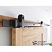 SMARTSTANDARD 8FT Top Mount Sliding Barn Door Hardware Kit, Black, 8ft Single Rail, Super Smoothly and Quietly, Simple and Easy to Install, Fit 42