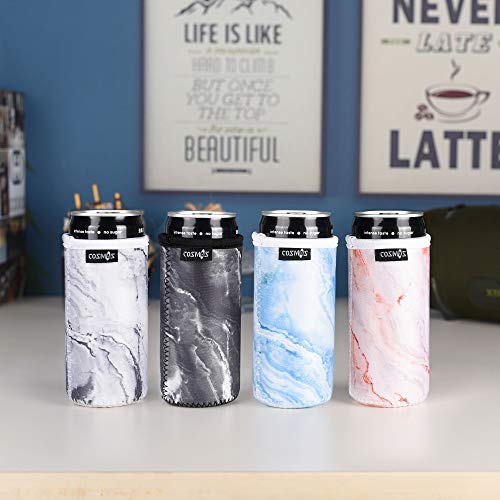 image for CM COSMOS 4 Pcs Soft Neoprene Slim Can Sleeves Insulators Slim Can Cov