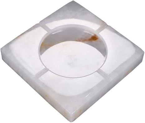 Amazon Co Jp 灰皿 ホワイトジェイドアッシュトレーホームコーヒーテーブルオフィスデスクトップデコレーション広場灰皿の喫煙セットギフト 雑草用灰皿 ホーム キッチン