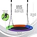 40 Inch 700lb Round Outdoor Tree Swing for Kids - Flying Saucer Swingset - Heavy Duty Disk Swings with Straps, Adjustable Ropes, Handles and Pillow - Large Circle Swing for Children